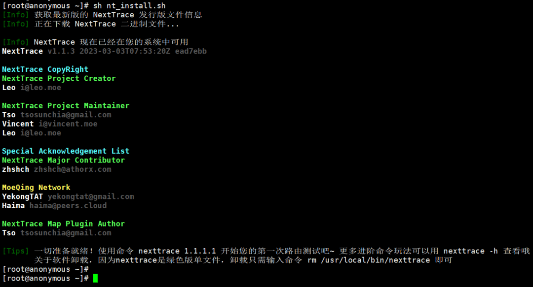 轻量级可视化路由追踪的神器 - NextTrace